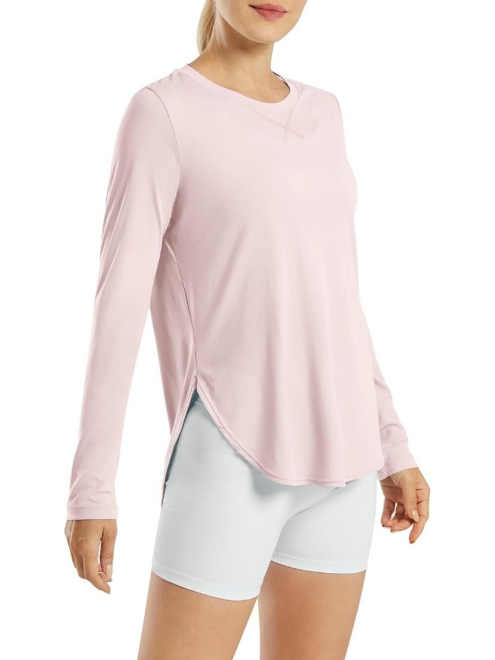 Women's Smoky Blush UPF 50+ UV Shirt Long Sleeve Workout Yoga Top Quick Dry Gym